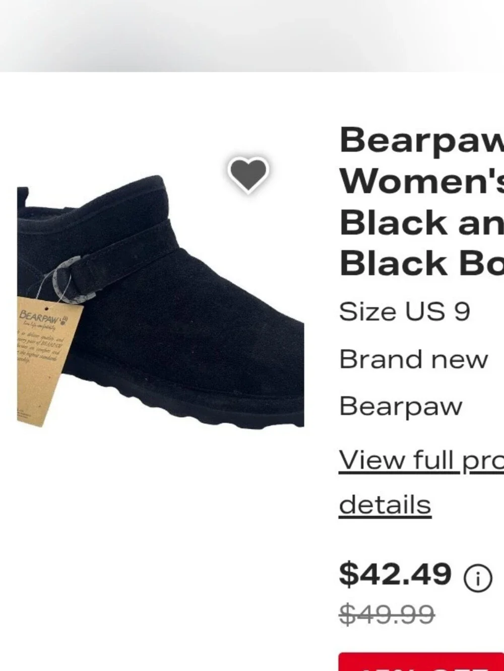 BearPaw Women’s Black Suede  Boots with Buckle